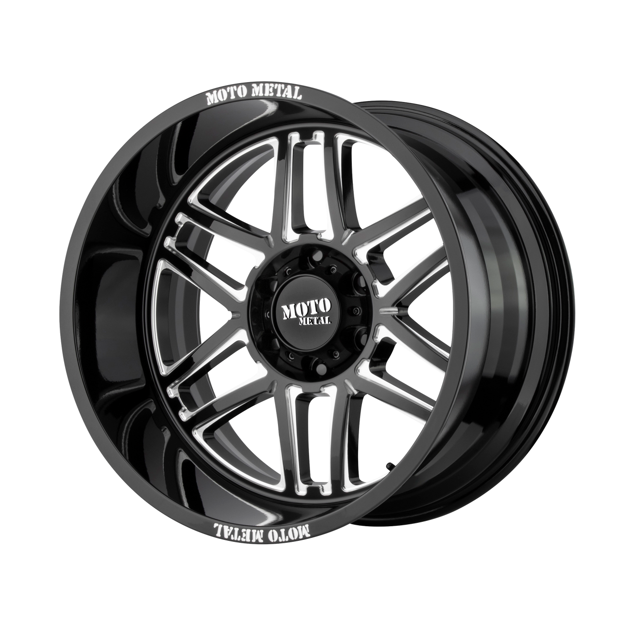 MO992 Folsom 20x10 Gloss Black Milled Wheel | NTW Online