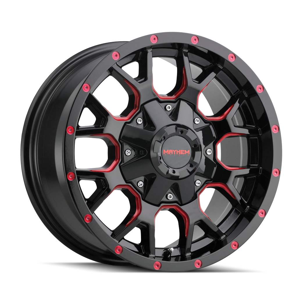 Mayhem Wheels 8015 Red 20x9 5x5.5/5x150 0 O.S. 110 H.B.