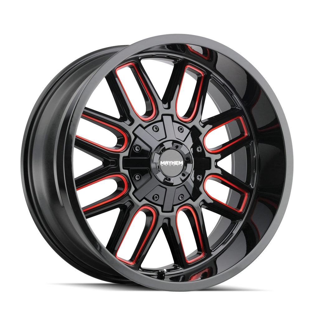 Mayhem Wheels 8107 Red 20x9 5x5.5/5x150 0 O.S. 110 H.B.