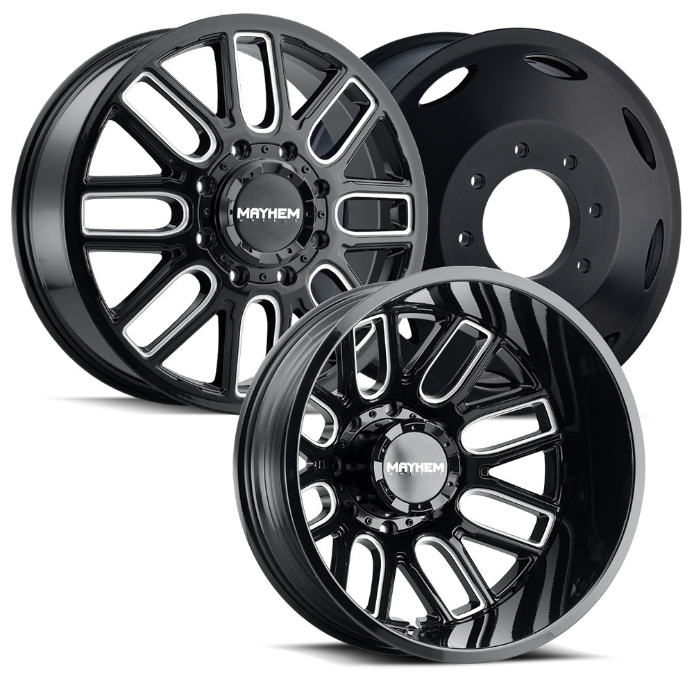 35X12.50R20F Kenda Klever RT/Mayhem 8107D Cogent Gloss Black & Milled