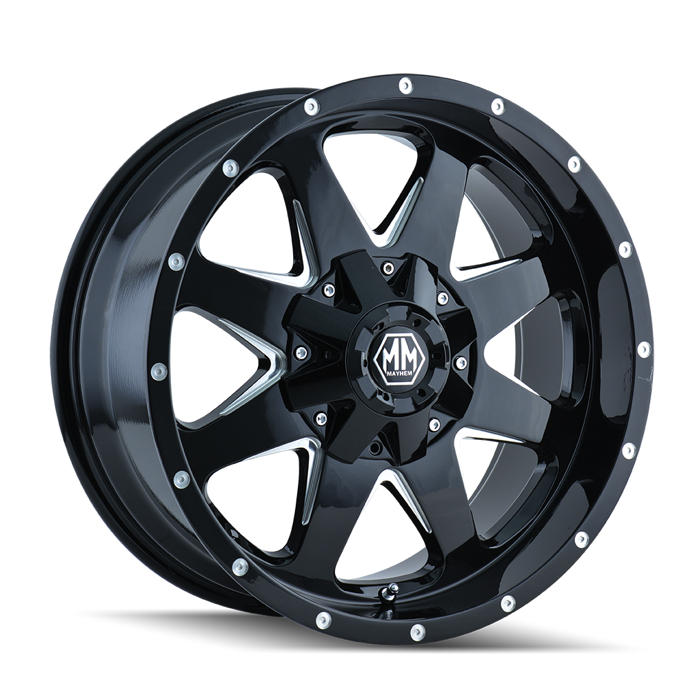Mayhem ブラックメタル　BLACKL Mayhem Wheels 8040 Black 17x9 5x5.5 -12 O.S. 87 H.B.