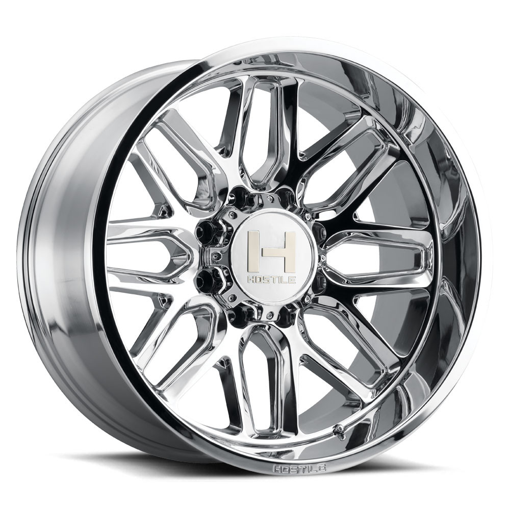 Hostile Wheels H120 Polished 20x10 8x180 -19 O.S. 125.2 H.B.