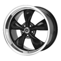 American Racing Wheel AR105 Black/Mach 17x7 5x4.75 0 O.S. 72.6 H.B.