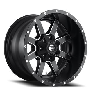 17x9 5x4.5/5x5 5BS D538 Maverick Black Milled - Fuel Off-Road