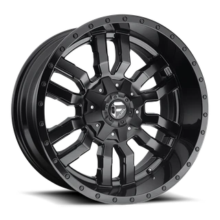 D596 Sledge 20x9 6x135/6x5.5 +1mm Matte Black Gloss Black Lip