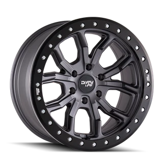 17x9 6x5.5 4.53BS Dt1 Matte Gunmetal - Dirty Life Wheels