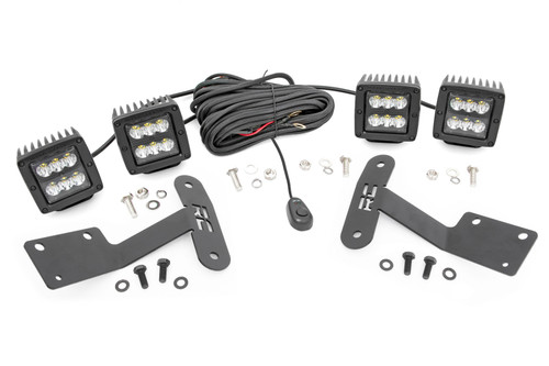 LED Light Ditch Mount Dual 2" Black Pairs Spot Toyota Tundra (14-21)