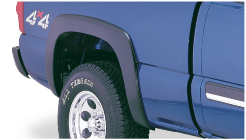 03-09 1500/2500/3500 76.3in Bed Rear 2pc OE Style Fender Flares Black Smooth Finish - Bushwacker Flares