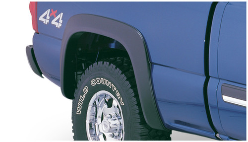 03-07 Chevy Silverado 1500 Rear 2pc Extend-A-Fender Flares Black Smooth Finish - Bushwacker Flares