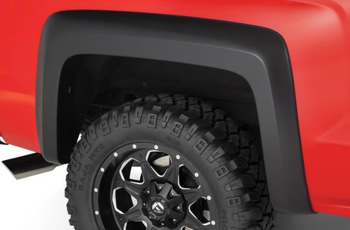 07-13 Chevy Silverado 1500 9.3in Bed Rear 2pc Extend-A-Fender Flares Black Smooth Finish - Bushwacker Flares