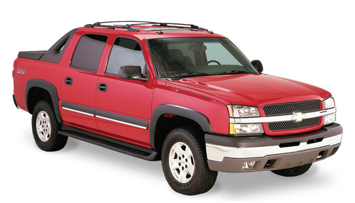03-06 Chevy Avalanche w/o Body Hardware 4pc Set OE Style Fender Flares Black Smooth Finish - Bushwacker Flares 03-06 Chevy Avalanche w/o Body Hardware 4pc Set OE Style Fender Flares Black Smooth Finish - Bushwacker Flares