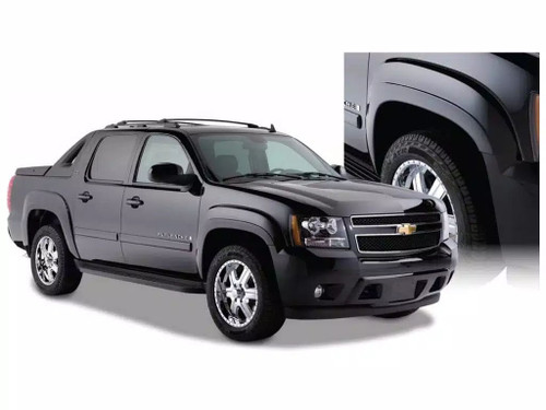 07-13 Chevy Avalanche 4pc Set OE Style Fender Flares Black Smooth Finish - Bushwacker Flares