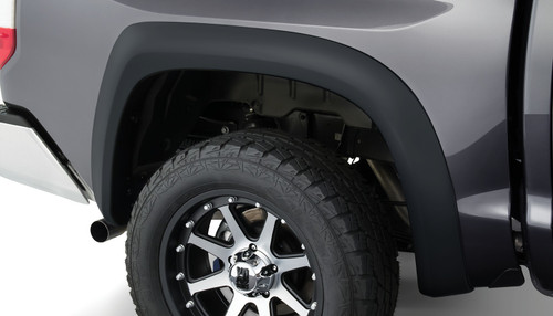 04-21 Nissan Titan w/o Lock Box Rear 2pc Extend-A-Fender Flares Black Smooth Finish - Bushwacker Flares