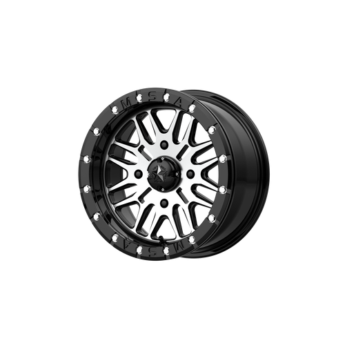 15x7 4x156 4.39BS M37 Brute Gloss Black Machined - MSA Wheels