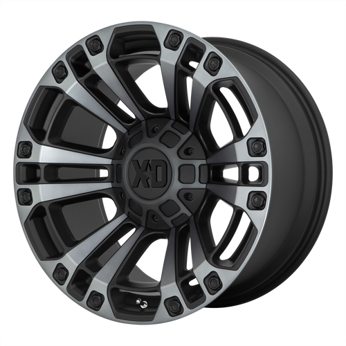 20x9 8x180 5.71BS XD851 Monster 3 Satin Black/Grey - XD Wheels