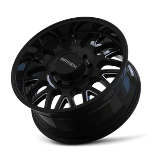 20x9 6x5.5 5BS  Tripwire Gloss Black/Milled Spokes - Mayhem Wheels