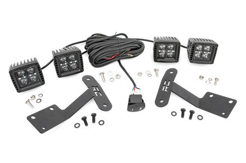 LED Light Ditch Mount Dual 2" Black Pairs Amber DRL Toyota Tundra (14-21)