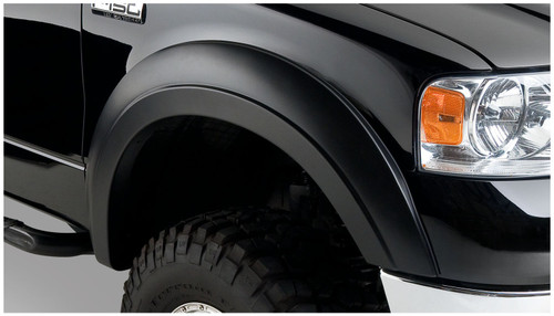 04-08 Ford F150 Front 2pc Extend-A-Fender Flares Black Smooth Finish - Bushwacker Flares