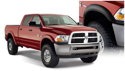 10-18 Ram 2500/3500 4pc Set Extend-A-Fender Flares Black Smooth Finish - Bushwacker Flares