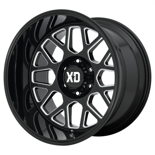 20x10 6x5.5 4.79BS XD849 Grenade 2 Gloss Black Milled - XD Wheels