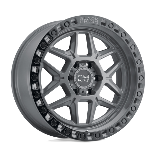 17X9 5X5 4.29BS Kelso Battleship Gray w/Blk Ring - Black Rhino