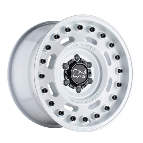 18X9.5 6X5.5 5.49BS Axle Gloss White - Black Rhino