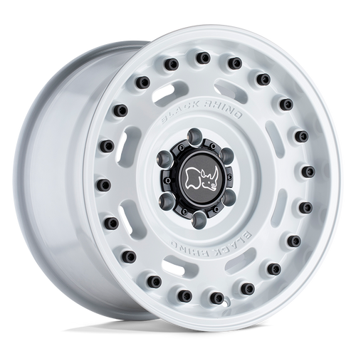 18X9.5 6X5.5 5.49BS Axle Gloss White - Black Rhino