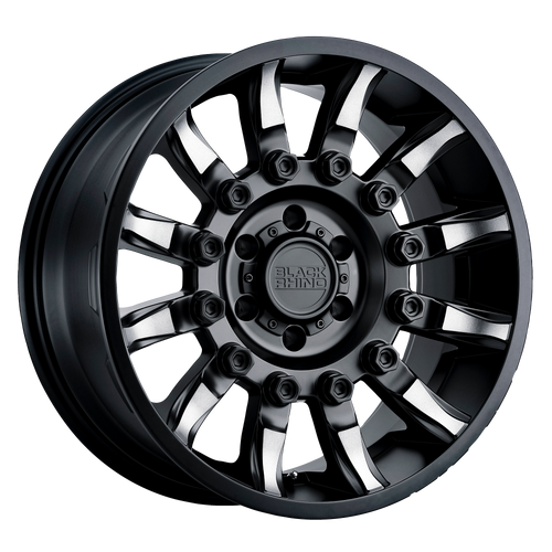 20X9 5X5 5.08BS Mission Matte Blk w/Tinted Spokes - Black Rhino