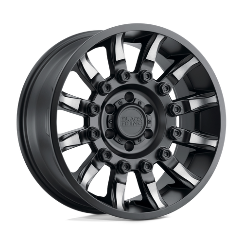 17X8.5 6X5.5 4.04BS Mission Matte Blk w/Tinted Spokes - Black Rhino