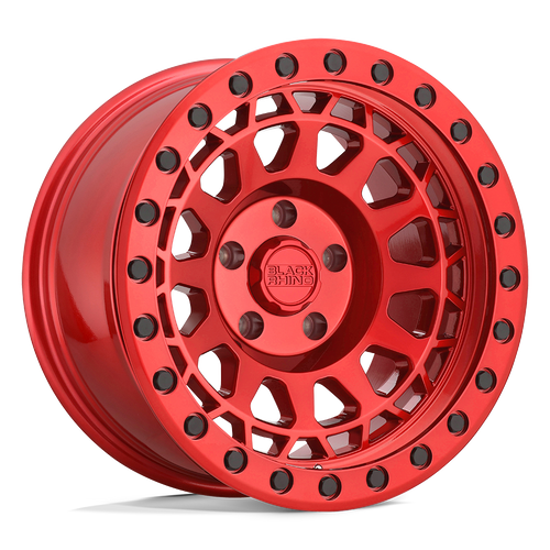 17X8.5 5X4.5 3.25BS Primm Candy Red w/Blk Bolts - Black Rhino