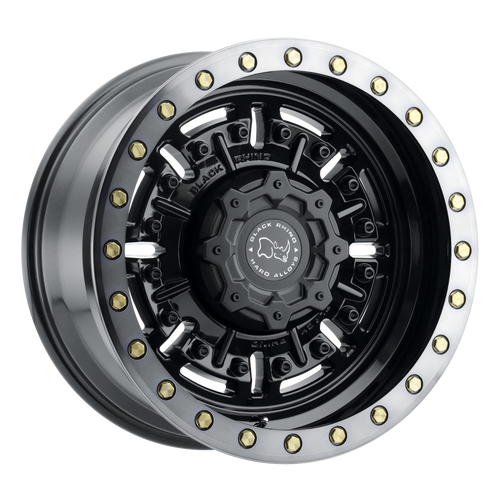 18X9.5 5X5 4.54BS Abrams Gloss Gun Black / Dark Tint - Black Rhino