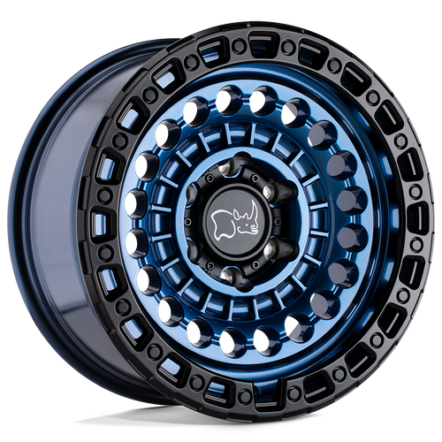 20X9.5 6X4.5 5.72BS Sentinel Cobalt Blue w/Blk Ring - Black Rhino