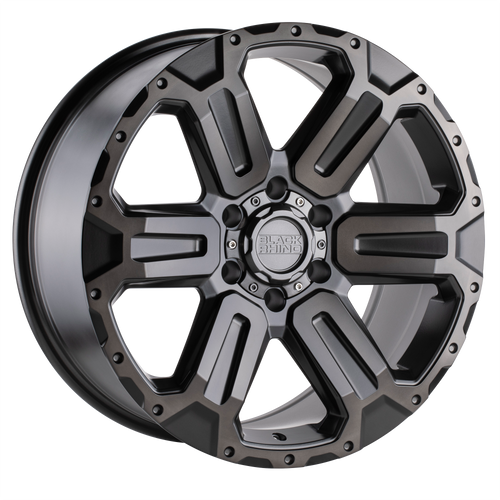 20X9 6X5.5 5.47BS Wanaka Gunmetal W/Brushed Face & Tint - Black Rhino