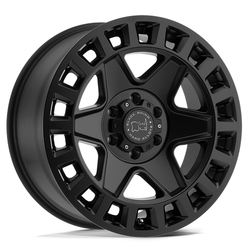 17X8 5X4.5 5.88BS York Matte Blk - Black Rhino