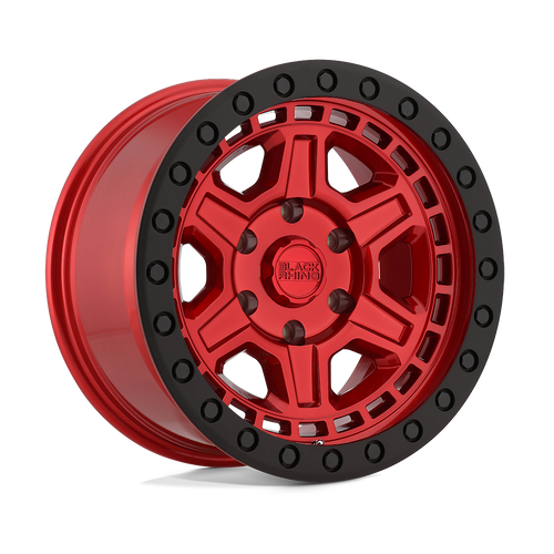 17X9 5X4.5 4.29BS Reno Candy Red w/Blk Ring & Bolts - Black Rhino