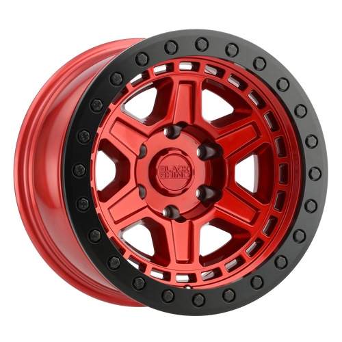 17X9 6X5.5 5BS Reno Candy Red w/Blk Ring & Bolts - Black Rhino