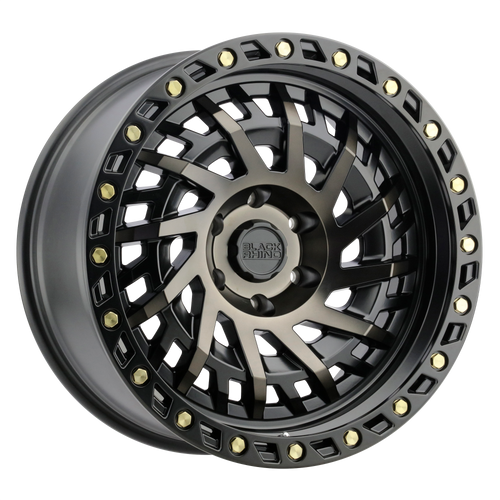 17X9 6X5.5 4.53BS Shredder Matte Blk / Dark Tint - Black Rhino