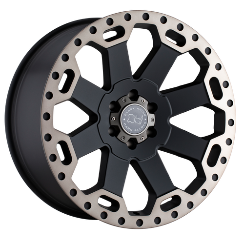 17X9 8X180 4.53BS Warlord Matte Blk / Dark Tint - Black Rhino