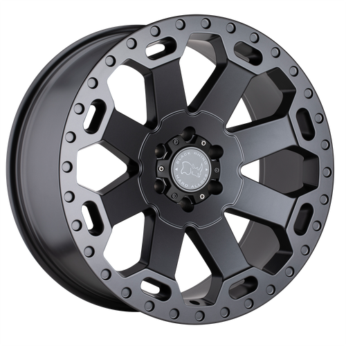 17X8 5X5 5.68BS Warlord Gunmetal - Black Rhino