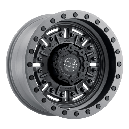 17X9.5 8X6.5 4.54BS Abrams Textured Gunmetal - Black Rhino