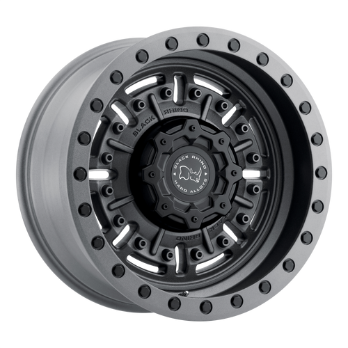 18X9.5 8X6.5 4.54BS Abrams Textured Gunmetal - Black Rhino