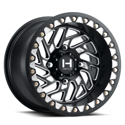 15x8 4x110 4.40BS H316 Jigsaw Asphalt - Hostile Wheels