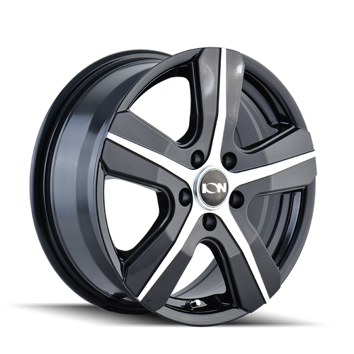 16x7 5x160 6.17BS Type 101 Gloss Black/Machined - Ion Wheel