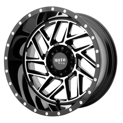 **OVERSTOCK - ONLY 3 AT THIS PRICE** 20X10 6X5.5 4.79BS MO985 Breakout Gloss Black/Machined - Moto Metal Wheels