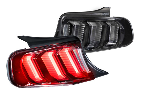 13-14 Ford Mustang Facelift Smoked Pair XB LED Tails - Morimoto