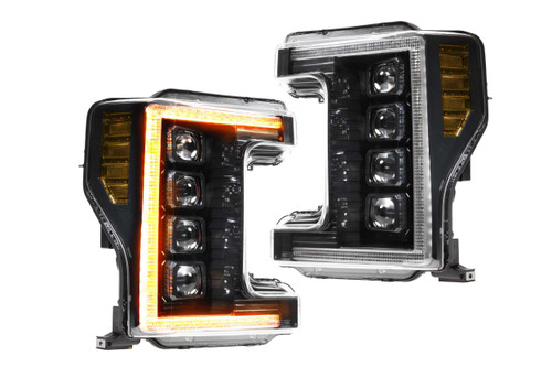 17-19 Ford Super Duty Amber DRL ASM Pair XB LED Headlights - Morimoto