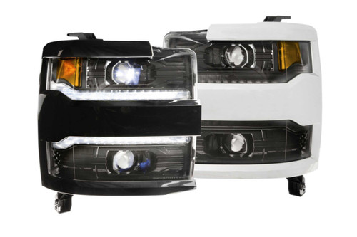 15-19 Chevy Silverado HD Unfinished Trim Pair XB LED Headlights - Morimoto