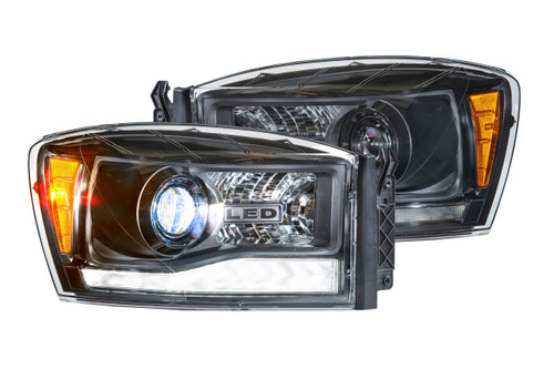 06-08 Dodge Ram ASM Pair XB Hybrid LED Headlights - Morimoto