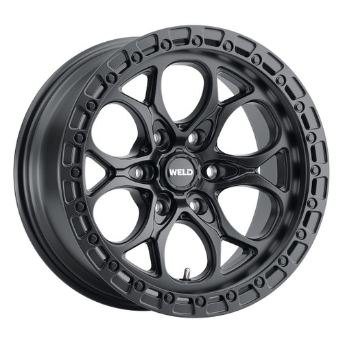 18x9 LedgeSix 6x139.7  ET-12 BS4.50 Satin BLK / BLK Ring 106.1 - Weld Off-Road