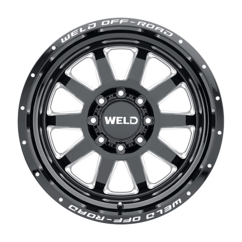 18x9 Stealth  8x180  ET20 BS5.75 Gloss BLK MIL 124.3 - Weld Off-Road